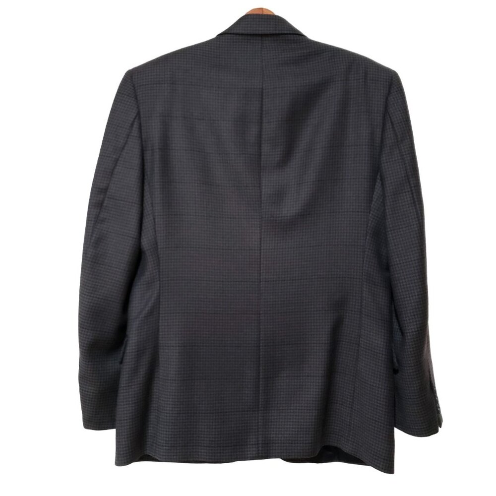 Vintage Lord & Taylor Albert Nipon Men Wool Jacket Fitted Check Blazer 42R - Picture 2 of 13